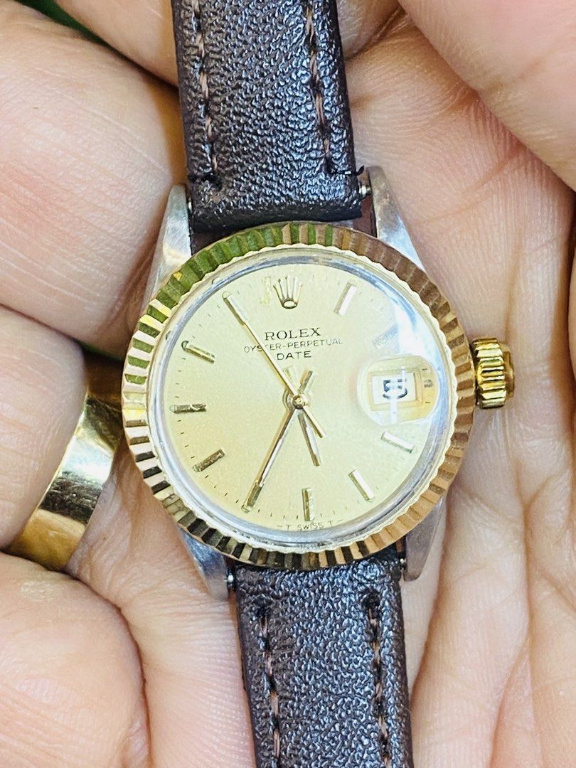 Rolex oyster perpetual datejust (Category: Luxury Watches) located in Manila. Submitted by bravesagi (Listing ID 1468089555, Image 1). Description: After market bracelet 18k 2tone Good condition 26mm ladies .