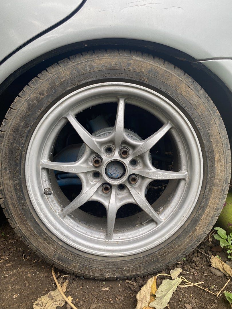 rota circuit swap sa te37 (Category: Mags and Tires) located in Batangas. Submitted by thriftysaii (Listing ID 1468120014, Image 3). Description: Rota Circuit 8 For Swap Only Swap sa Te37 or sa ibang 15s +cash No Bengkong No Cracks Balanced Repainted Issue: Paint Chips Specs: 15x6.5 ET 38 // Balanced 100pcd Front: 185/55/r15 22 prod 80% Rear: 185/55/r15 22 prod 80% 📌Batangas City.