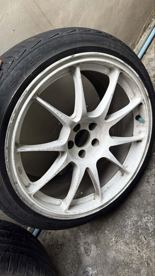 Rota Titan (Category: Mags and Tires) located in Manila. Submitted by mosestoor61006 (Listing ID 1468142020, Image 3). Description: - Brand/Model: Rota Titan 10 Spoke - Size: 18x9.5 inches - PCD: 5x100 - Color: White - Includes: Set of 4 rims - Tires not included - Good spec for Toyota 86, Subaru BRZ, Impreza, Altis etc - Issue- paint and gutter rashes and 1 rim has hairline crack but can be easily fixed - Meetup Location: SM City Sta. Mesa, Quez