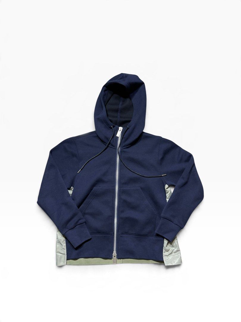 Sacai hoodie zip up (Category: Hoodies) located in Quezon City. Submitted by dailyfits08 (Listing ID 1468236593, Image 2). Description: Sacai zip up 20x22 Size small - medium excellent .