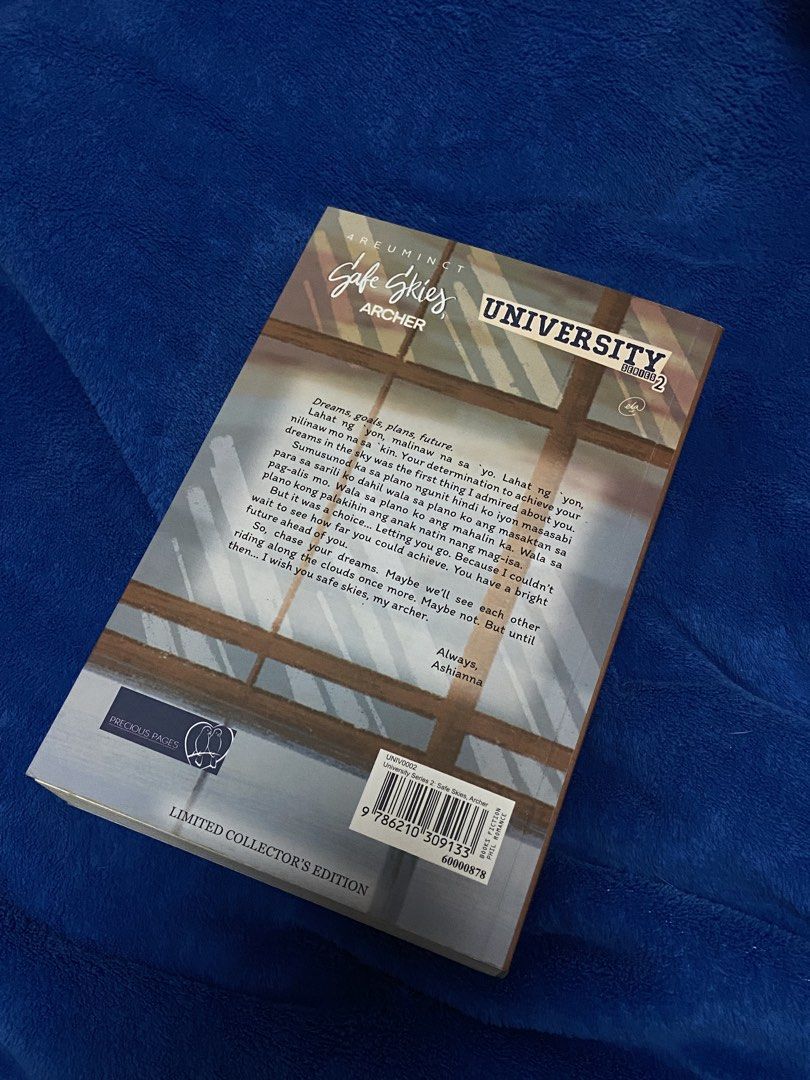 Safe Skies, Archer by 4reuminct (Category: Storybooks) located in Rizal. Submitted by cee.jay13 (Listing ID 1468067328, Image 2). Description: Safe Skies, Archer by 4reuminct University Series 2 Limited Collector’s Edition .