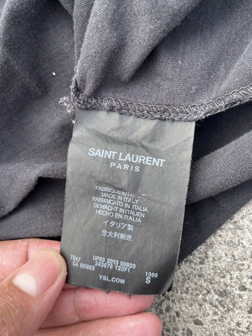 saint laurent paris hedi slimane era (Category: Tshirts & Polo Shirts ) located in Manila. Submitted by moneyflipperyea (Listing ID 1468135406, Image 3). Description: size small good condition .