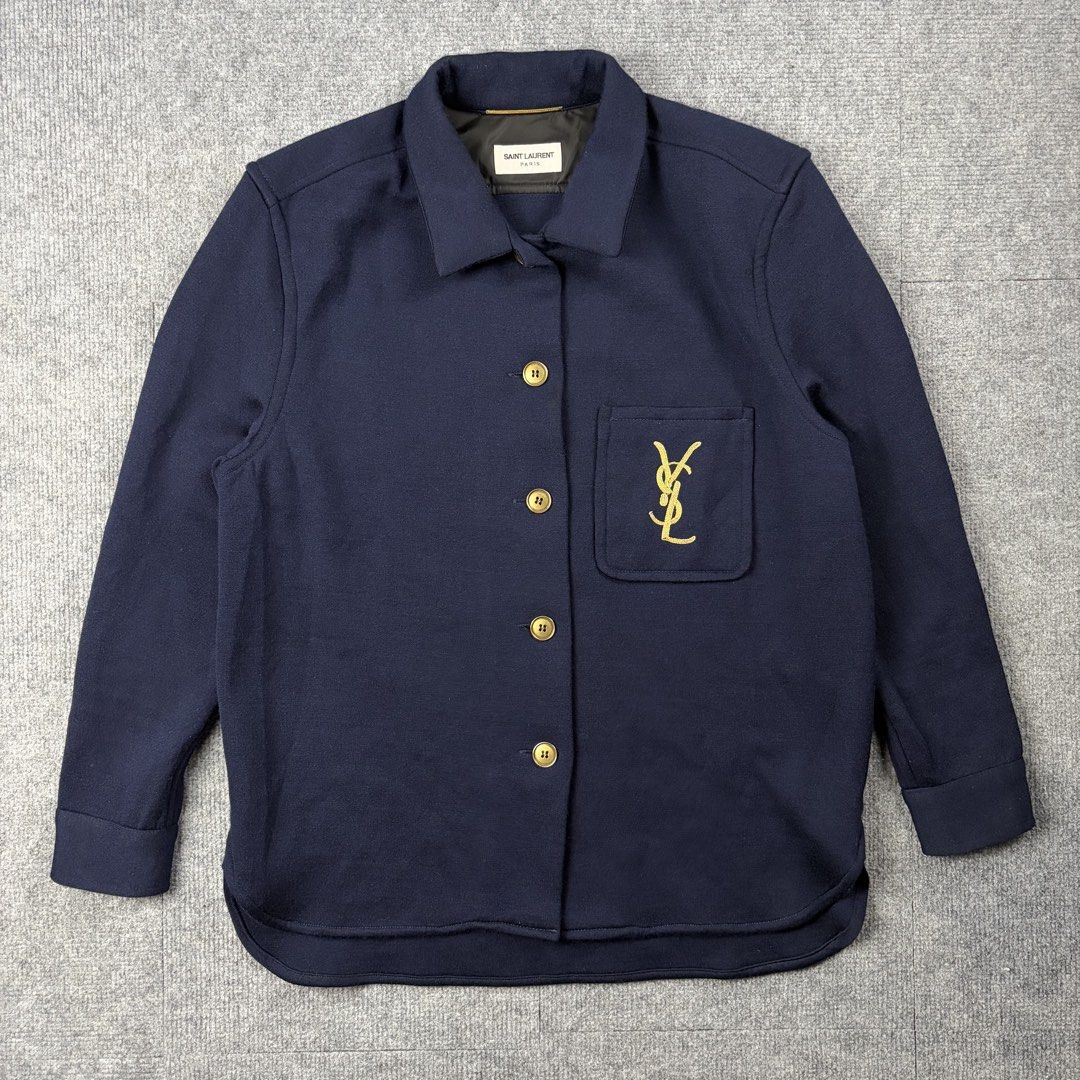 Saint Laurent Paris Jacket (Category: Luxury Apparel) located in Manila. Submitted by yourtherapist_ (Listing ID 1468247161, Image 2). Description: Saint Laurent Paris Jacket Size: F38 Condition: Excellent Material: Wool Blend Made in: Italy Measurements Width: 21 Length: 26 Shoulder: 17 Sleeve: 23 10,000.