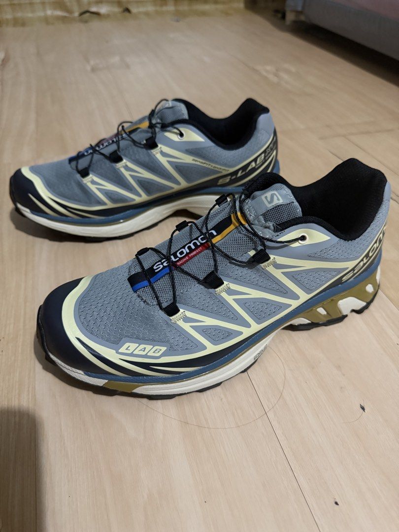 Salomon S-Lab XT-6 Advanced Grey Yellow Sneakers (Category: Sneakers) located in Cotabato. Submitted by datzcalopaps123 (Listing ID 1468075951, Image 1). Description: - Brand/Model: Salomon S-Lab sneakers - Colorway: Grey, black, and yellow - Size: UK 8 / EUR 42 / JP 26.5 - Condition: Clean soles - Features: Quicklace system, OrthoLite insoles, and chunky lugged outsoles for maximum grip - Versatile: Ideal for trail running or everyday streetwear