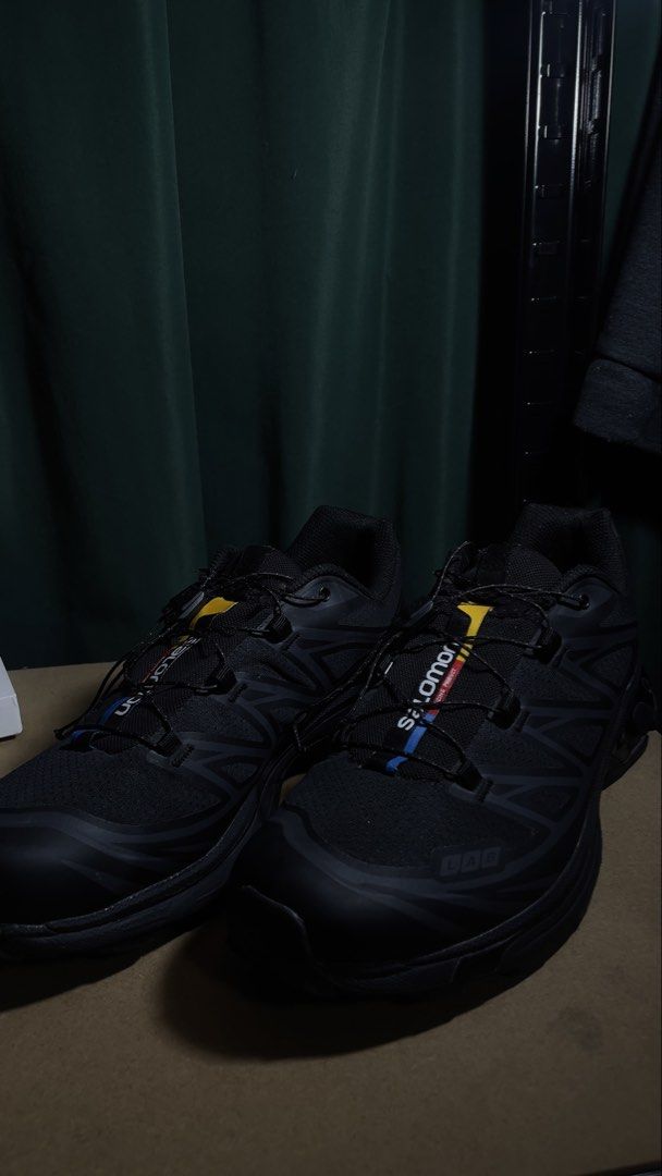 Salomon XT6 10.5 (Category: Sneakers) located in Iloilo. Submitted by andreylee (Listing ID 1468245266, Image 2). Description: - Model: Salomon XT6 - Colorway: Triple Black - Condition: good with small scuffs .
