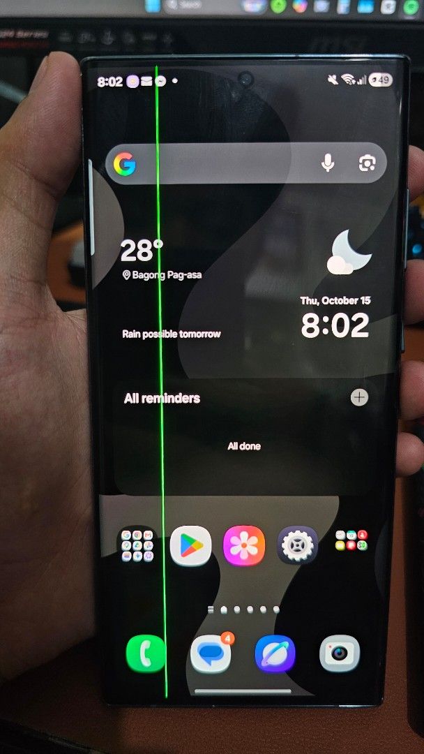 Samsung s22 ultra 512gb (Category: Samsung) located in Manila. Submitted by olxph_334941758 (Listing ID 1468226927, Image 1). Description: All original parts No box Charger not included Location: Quezon City Batasan Hills Issue: Dents, Scratches, 120hz, 1 green line.