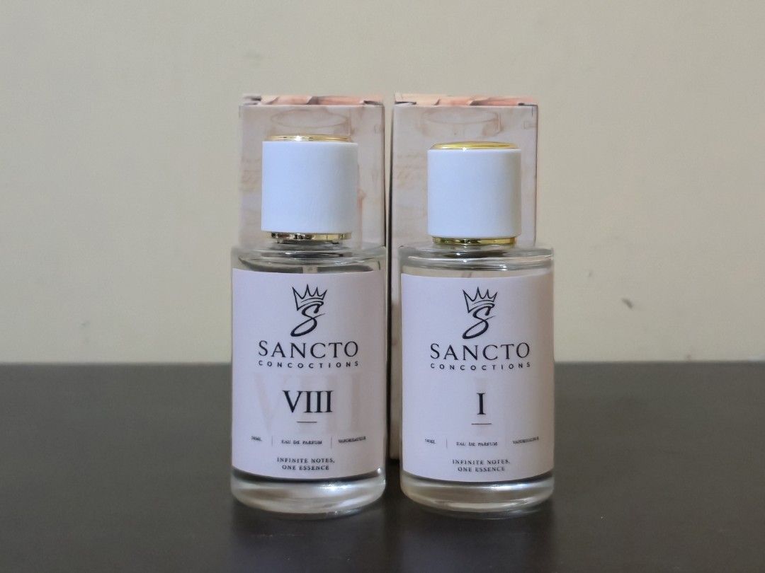 Sancto Perfume/Fragrance (Category: Fragrance & Deodorants) located in Baguio. Submitted by jimuelkian (Listing ID 1468235005, Image 1). Description: SANCTO Blend 1 (aven x erba) - 650 Blend 8 (swyi x sobaj) - 650 📍Baguio .