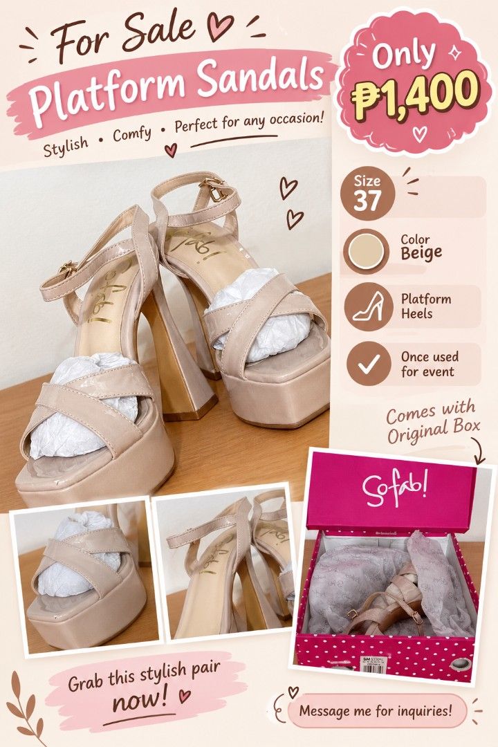 Sandals ni Ate Gurl! (Category: Heels) located in Manila. Submitted by avery1426 (Listing ID 1468081768, Image 1). Description: - For meet up only Tondo/Divisoria - pm me for further detail - comes with original box!.