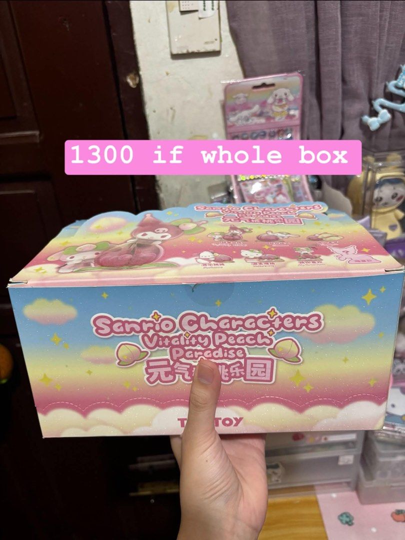 Sanrio peach series (Category: Designer & Blind Box Toys) located in Manila. Submitted by nagusamero (Listing ID 1468216627, Image 1). Description: With card and box authentic.