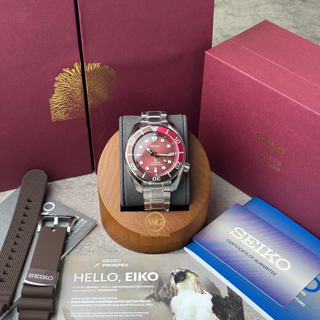 Seiko Prospex SPB345J1 SPB345 Philippine Eagle (Category: Men's Watches) located in Manila. Submitted by drhanlie (Listing ID 1468213702, Image 3). Description: Seiko Prospex SPB345J1 | SPB345 ⌚️ Third Philippine Limited Edition – Philippine Eagle FOR ONLY ₱84,990 ✅ Specs: Limited Edition: 1,000 pieces Movement: 6R35 Automatic with Manual Winding Crystal: Sapphire Crystal Case Size: 42mm Thickness: 12.5mm Dial: Textured dial inspired by the Phili
