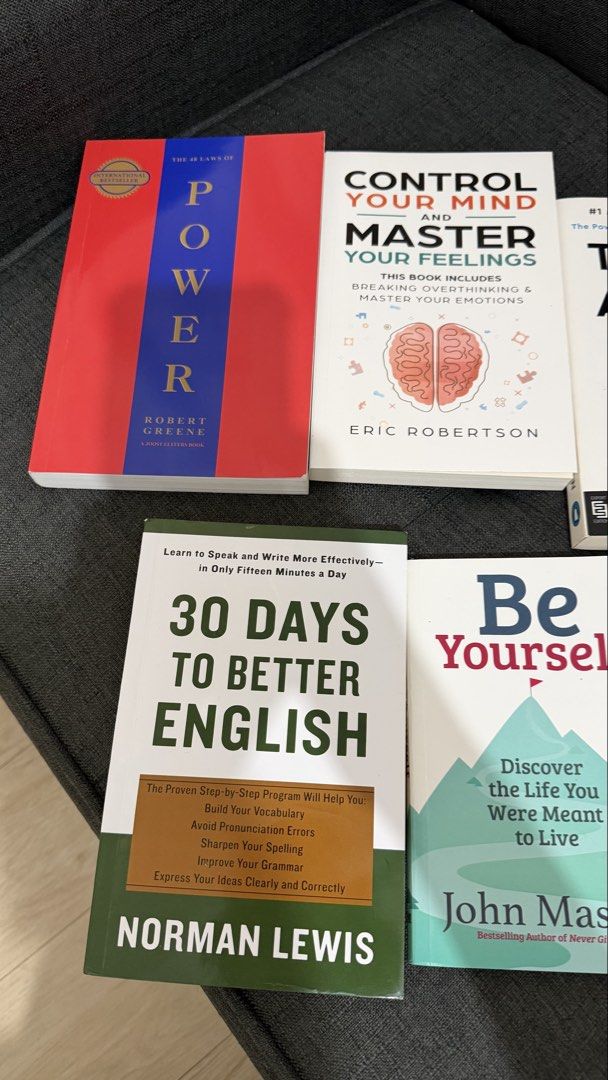 Self-help and Personal Development Books Collection (Category: Storybooks) located in Manila. Submitted by nessaph (Listing ID 1468190326, Image 3). Description: 📚 FOR SALE – 6 BOOKS BUNDLE Self-development, Psychology, Communication & English Books. All 6 books in good condition. 💰 Price: ₱1,500 (Negotiable) 📍 Location: BGC, Taguig 🚶 Pick-up only – No delivery Preferably sold as a complete set. DM me if interested!.