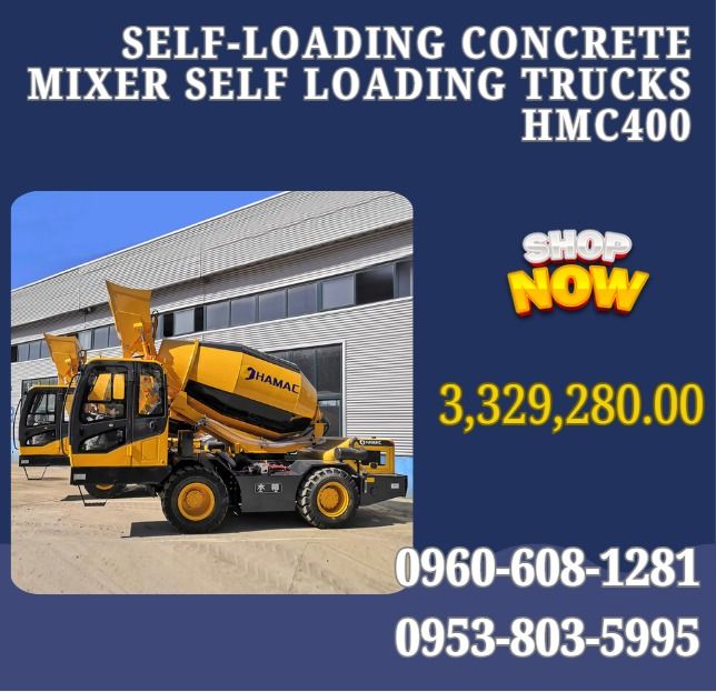 Self-loading Concrete Mixer Self Loading Trucks HMC400 (Category: Everything Else Others) located in Caloocan City. Submitted by truehawk_e87a47 (Listing ID 1468060370, Image 1). Description: ◎CORE COMPONENTS : ENGINE ◎WEIGHT : 8000KG ◎BRAND NAME : HAMAC ◎MOTOR POWER : 125HP ◎CHARGING CAPACITY : 5600L ◎RECLAIMING CAPACITY : 3500L ◎SPEED OF MIXING DRUM :13RPM ◎WATER SUPPLY MODE : WATER PUMP ◎WORKING CYCLE PERIOD : 15 MINUTES ◎DISCHARGE WAY : AUTO 