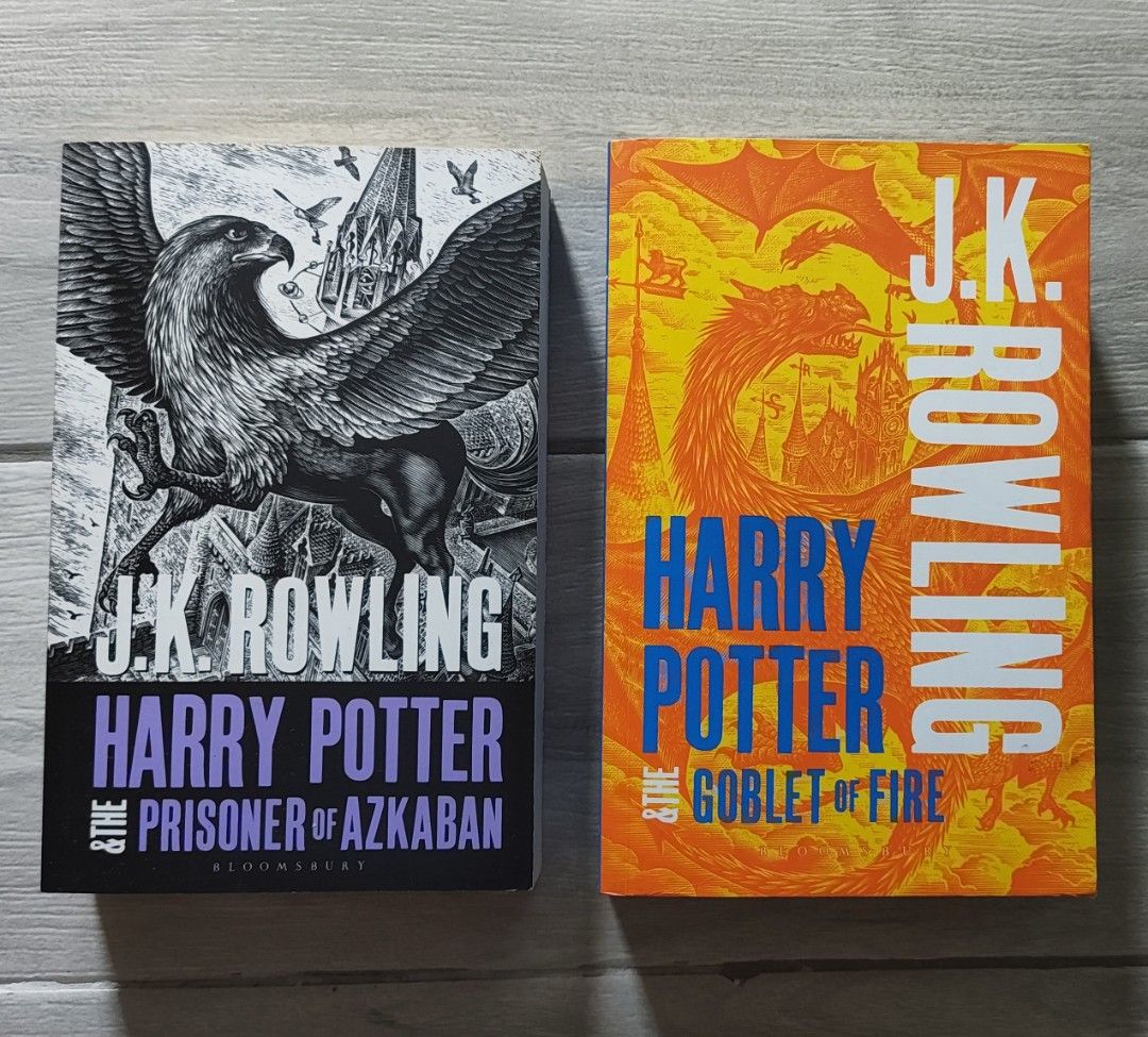 Set Harry Potter 3 & 4 Trade Paperback (Category: Storybooks) located in Mandaluyong City. Submitted by friendpatine (Listing ID 1468073339, Image 1). Description: Harry Potter and the Prisoner of Azkaban Harry Potter and the Goblet of Fire 500 set, 300 each if bought separately. Last price posted. Bought from Kinokuniya Bangkok. Condition - no annotations/writing or markings, some foxing. DM for more photos if needed..