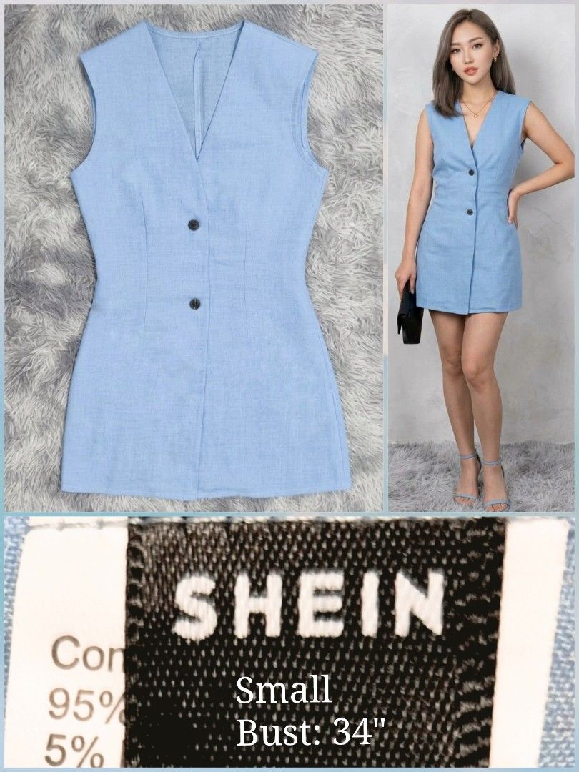Shein V-Neck Dress (Category: Dresses) located in General Trias. Submitted by relove_closet8 (Listing ID 1468161529, Image 1). Description: • Washed and never used. • Padded. • Soft fabric. • Buyer handles shipping fee and book J&T or Lalamove only. • Payment first via bank transfer or e-wallet • No cancellation/return/refund of orders. 📍Lancaster, General Trias (Weekdays) 📍Las Piñas (Saturday & Sunday).