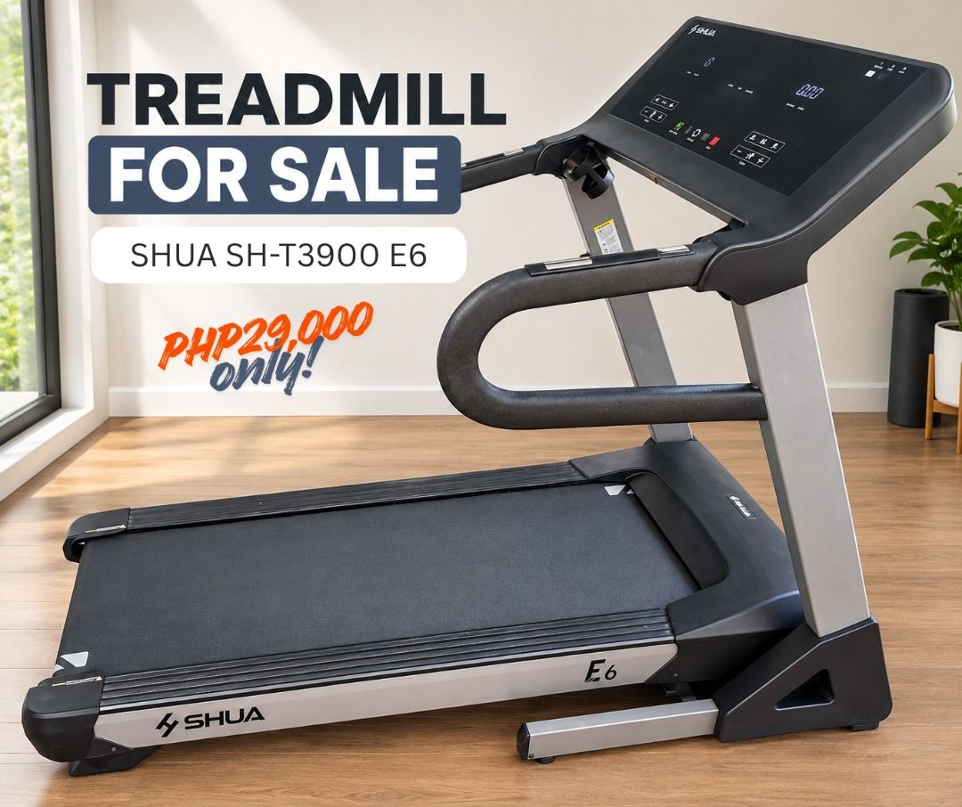 SHUA SH-T3900 E6 Motorized Treadmill (Category: Cardio & Fitness Machines) located in Caloocan City. Submitted by fastdolphin_344581 (Listing ID 1468111985, Image 1). Description: FOR SALE: SHUA SH-T3900 Motorized Treadmill Home-use Treadmill CURRENT BRAND NEW PRICE: Php 48, 665 SELLING PRICE: Php 29,000 (slightly negotiable) FOR PICK-UP OR DELIVERY! (We can arrange for delivery. Buyer will shoulder the cost) 📍 Location: Panabo City, Davao del N