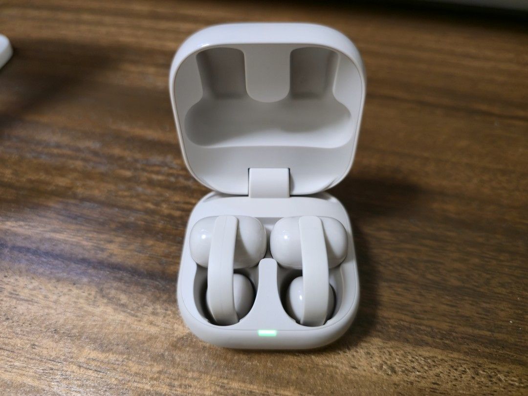 Sony LinkBuds Clip Wireless Earbuds (Category: Earphones) located in Pasig City. Submitted by anythinggoes888 (Listing ID 1468248853, Image 3). Description: - Model: Sony LinkBuds Clip wireless earbuds with WARRANTY TILL MARCH 2027 - Color: Beige - Design: Open-ear clip style for comfortable, all-day wear without ear fatigue - Condition: Tested, 100% working, and immaculate inside and out - Inclusions: Original charging case, retail box, paperwor
