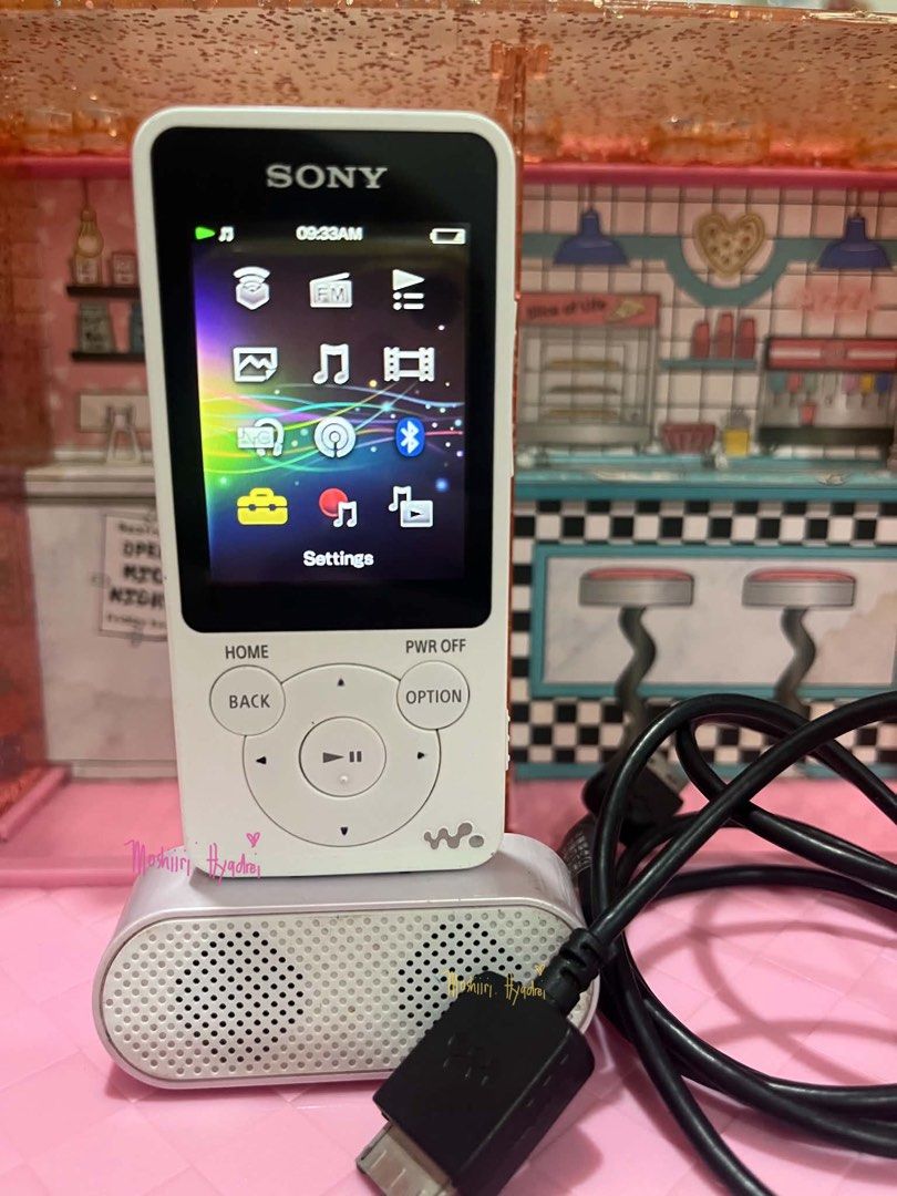 Sony Walkman NW-S14 with Orig Data/Charging Cable (Category: Portable Music Players) located in Valenzuela. Submitted by moshiiri_kawaii_v2 (Listing ID 1468241144, Image 2). Description: Sony Walkman NW-S14 Working With Bluetooth connectivity Goods Battery inclusion: Unit, Orig Sony Data/Charging Cable, mini buffalo dock speaker (free) Flaws: deep scratches at the back, some dents Loc: Valenzuela.