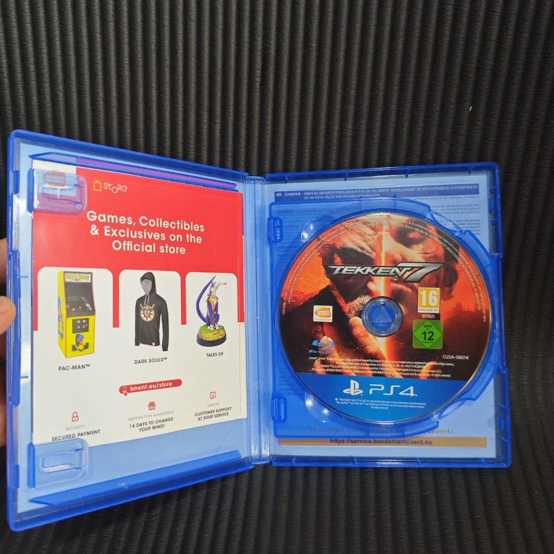 Soulcalibur VI + Tekken 7 PS4 Game Bundle (R2) (Category: PlayStation) located in Quezon City. Submitted by shopme_gadget30 (Listing ID 1468132090, Image 3). Description: kindly read the details first for sale fixed price good condition tested and working with Case and disc game 2 games bundle compatible to ps4 /ps5 console R2 Region qc area meet up: sm north shipping fee must shoulder by the buyer via lalamove or grab payment: bdo/gcash happy ga