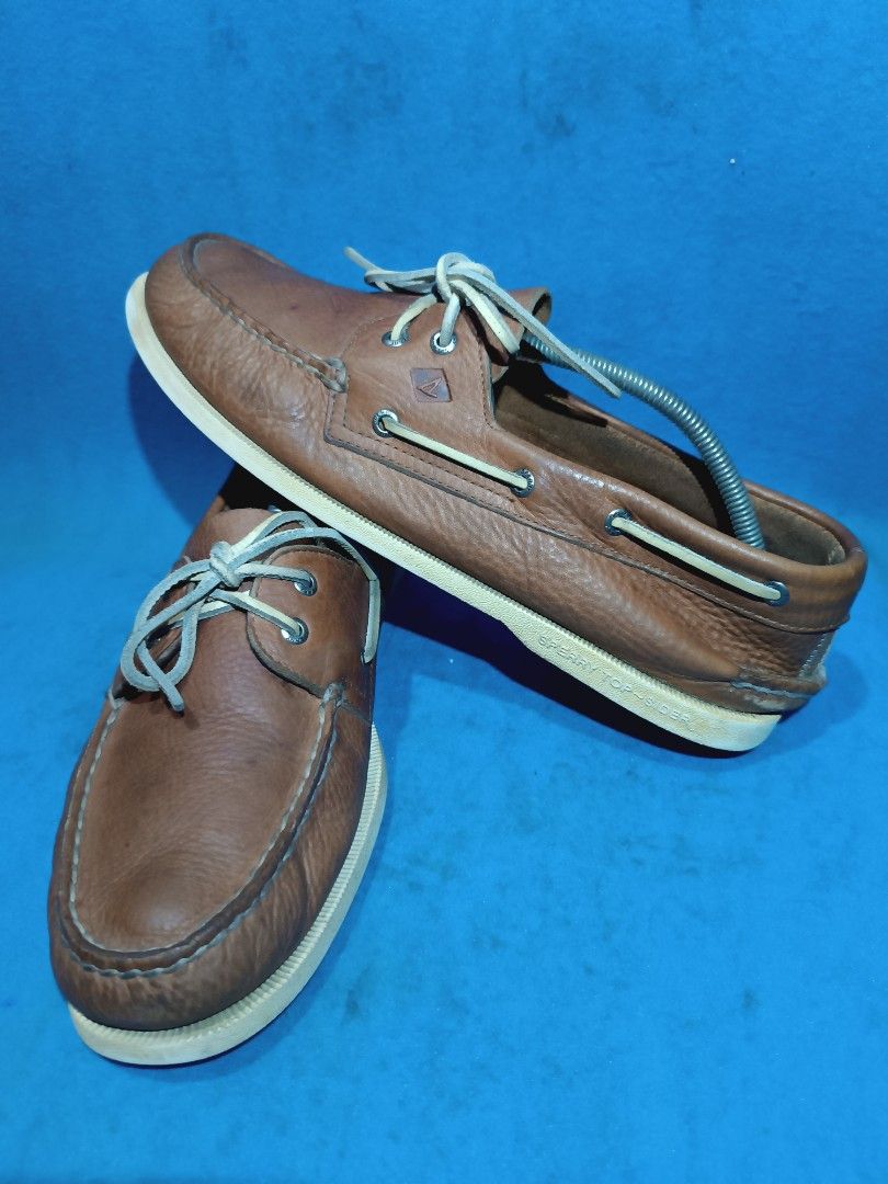 Sperry Big Size Size 13 US Preloved (Category: Casual Shoes) located in Quezon City. Submitted by second.foot (Listing ID 1468216318, Image 1). Description: - Made in Indonesia - Color Brown - Good condition Insole/Outsole - NO Sole Sep - NO Damage - NO Heeldrag - NO Box - Overall condition: 9/10 - RFS: need cash - MOP: gcash.
