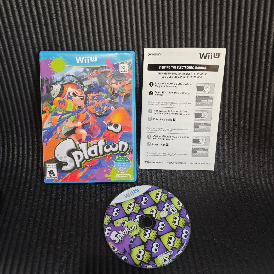 Splatoon Wii U Game US (Category: Nintendo) located in Quezon City. Submitted by shopme_gadget30 (Listing ID 1468103645, Image 1). Description: kindly read the details first for sale fixed price good condition tested and working with Case and disc game disc (no scratches to minimal scratches) with manual compatible to Nintendo Wii U USA Region qc area meet up: sm north shipping fee must shoulder by the buyer via lalamove or grab payment: bdo/gcas