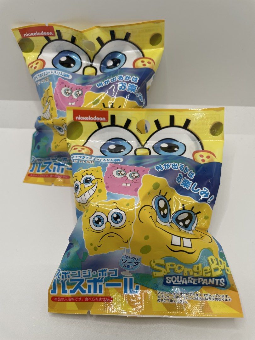 Spongebob Squarepants Bath Bomb Blind Bag Nickelodeon (Category: Designer & Blind Box Toys) located in Mandaluyong City. Submitted by akihabara48 (Listing ID 1468130779, Image 1). Description: - SpongeBob SquarePants bath bomb blind bag - Drop in water to watch it fizz - Soda scented - Collect all 4 mascot characters - Brand new, unopened foil packaging.
