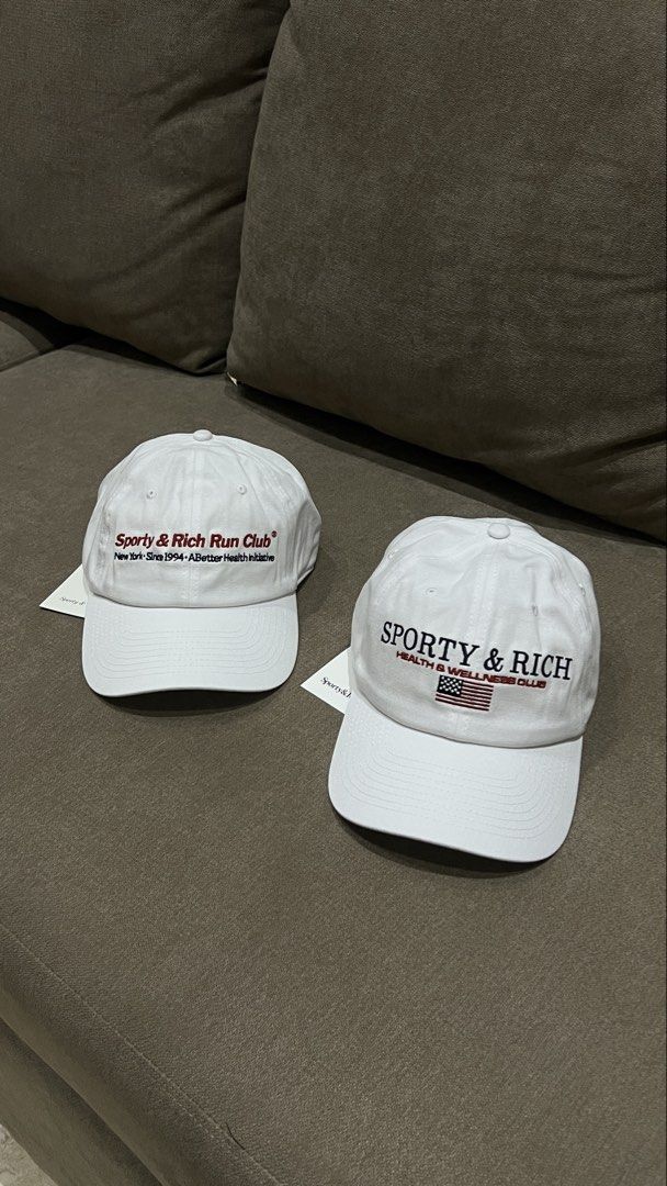 Sporty & Rich Caps (Category: Caps & Hats) located in Manila. Submitted by aldrichchu (Listing ID 1468130403, Image 1). Description: Brand new Sporty & Rich Caps Run Club Cap P1,800 Health & Wellness USA Cap P1,800.