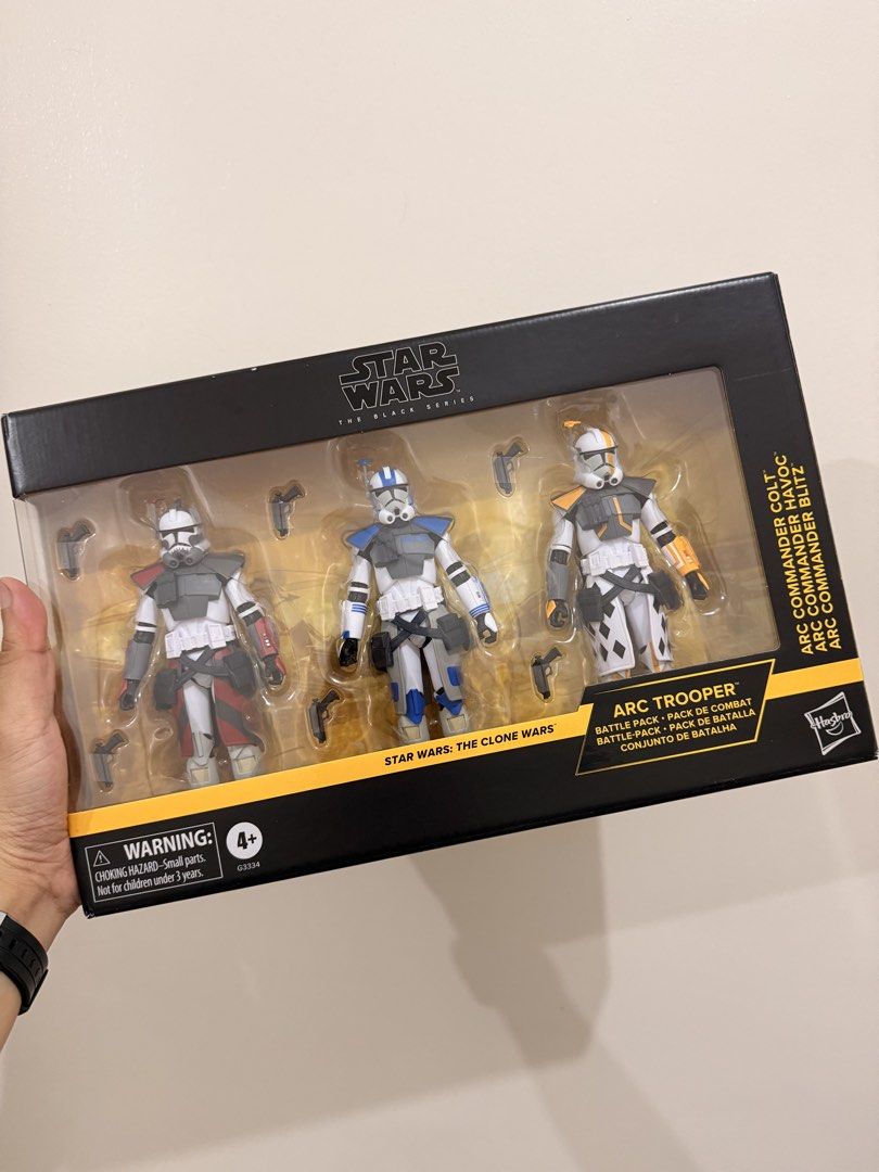 Star Wars The Black Series ARC Trooper Battle Pack (Category: Figurines & Statues) located in Quezon City. Submitted by collectorsoftheforceph (Listing ID 1468203936, Image 1). Description: - Includes 3 iconic ARC Troopers: Commander Colt, Commander Havoc, and Commander Blitz - Authentic Hasbro Star Wars The Black Series The Clone Wars collection - Comes complete with all original blaster accessories - Ideal set for serious clone army builders an