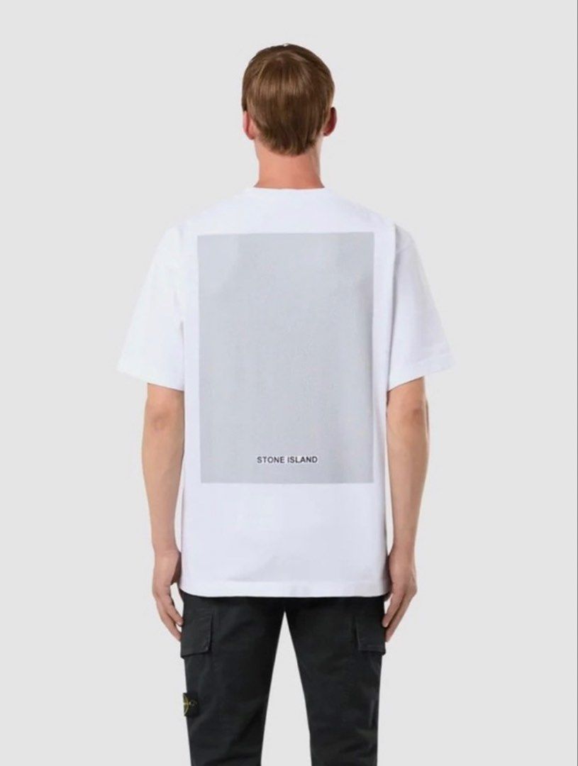 Stone Island Cotton Tshirt with Pixel Dots White (Category: Tshirts & Polo Shirts ) located in San Juan City. Submitted by joe_tantiado (Listing ID 1468096002, Image 1). Description: Width 22” Length 27.5”.
