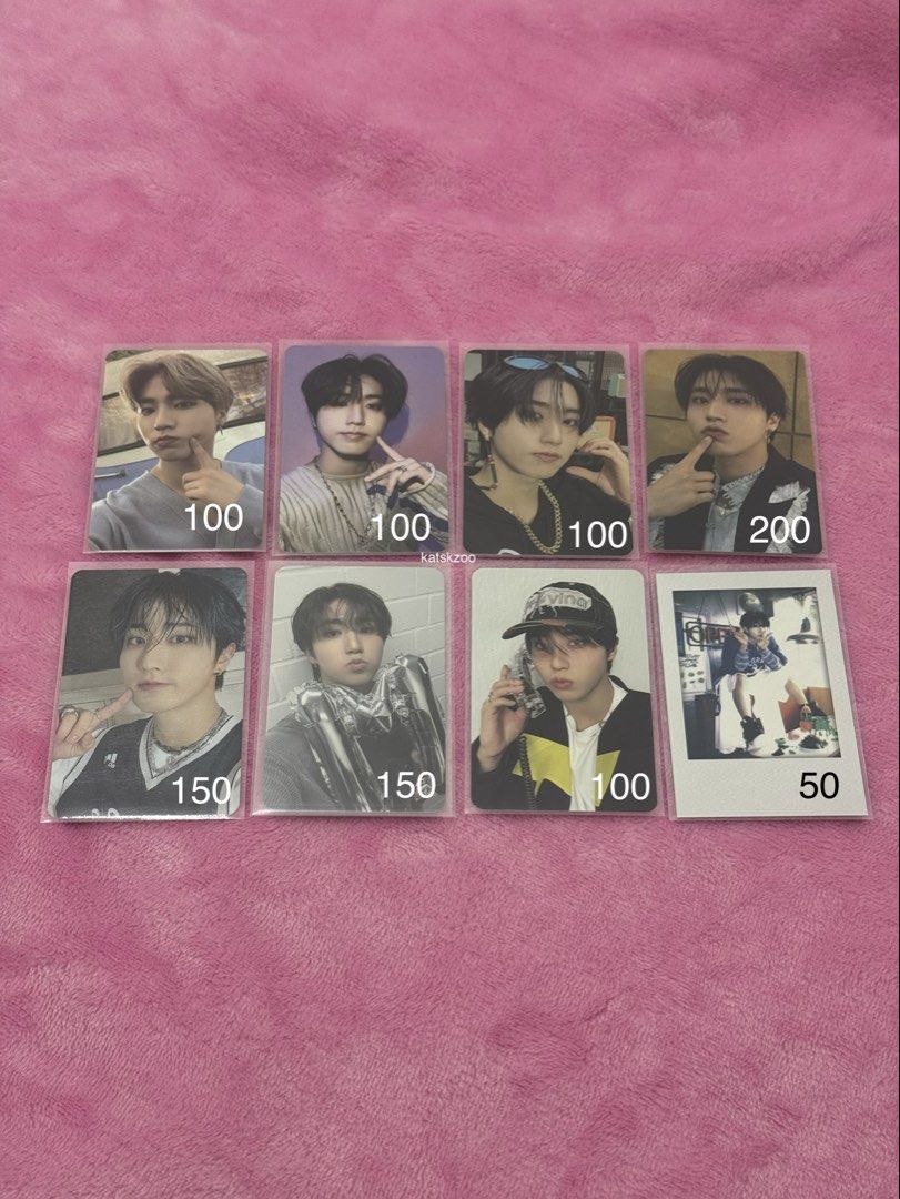 Stray Kids Han Photocards (Category: K-Wave Merchandise) located in Angeles City. Submitted by katkatzo (Listing ID 1468201034, Image 1). Description: Stray Kids Han Photocards Price in photo Can give discount if taking all x: @katskzoo.