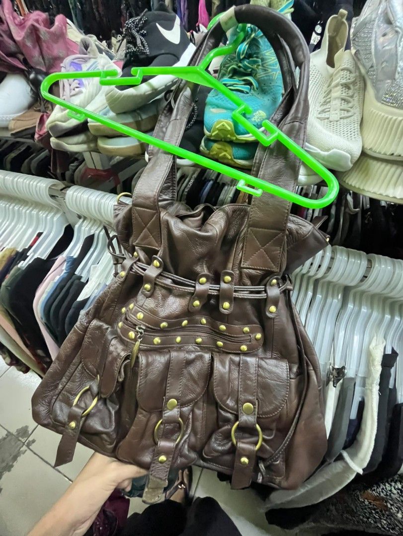 Studded Utility Carryall / Hobo Shoulder Bag (Category: Shoulder Bags) located in Nabua. Submitted by whimsigoth.doll_ph (Listing ID 1468132607, Image 1). Description: .