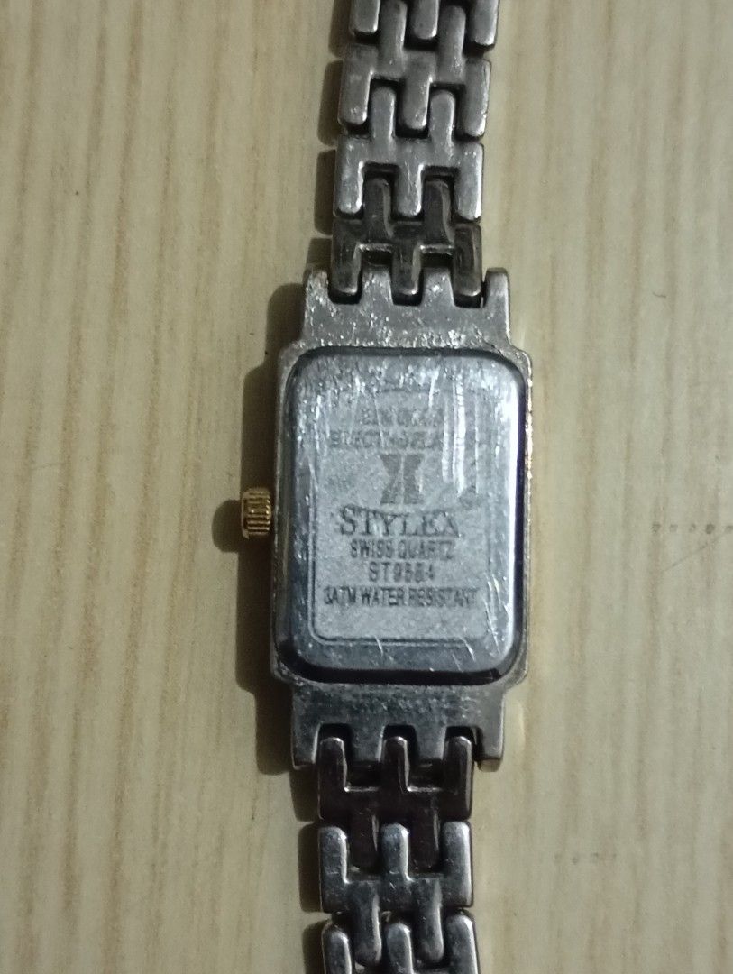 Stylex Swiss quartz (Category: Women's Watches) located in Las Pinas. Submitted by quick_deals_great_finds2 (Listing ID 1468210164, Image 3). Description: Original good working condition Quartz with battery Small size fits wrist 7 inches.