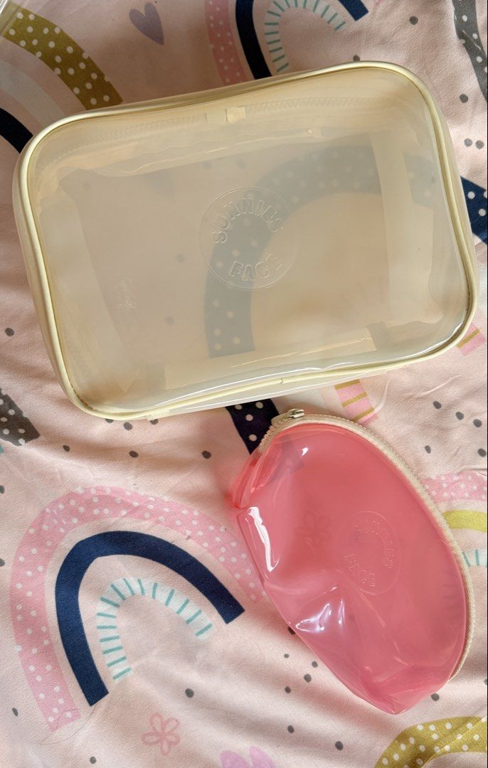 Sunnies Face Pouches (Category: Makeup) located in Marikina City. Submitted by glittermoongirl (Listing ID 1468070447, Image 1). Description: Travel/Makeup Pouches 💖 Sunnies Face Weekend Jelly- 350 Sunnies Face Jelly Pink- 250 No ISSUE! No Last price!! Loc: Marikina.