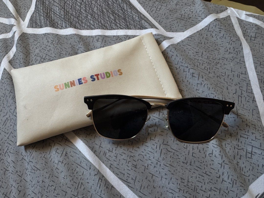 Sunnies Studios Bastian in Ore (Category: Sunglasses & Eyewear) located in Paranaque City. Submitted by matildascatalog (Listing ID 1468106538, Image 1). Description: - Brand: Sunnies Studios - Model: Bastian (Ore) - Rayban Clubmaster doop - Serial no. 50-16-145-43 3N - includes cream-coloured protective pouch - Condition: Excellent/No scratches RFS: love hoarding sunglasses and never wearing them.