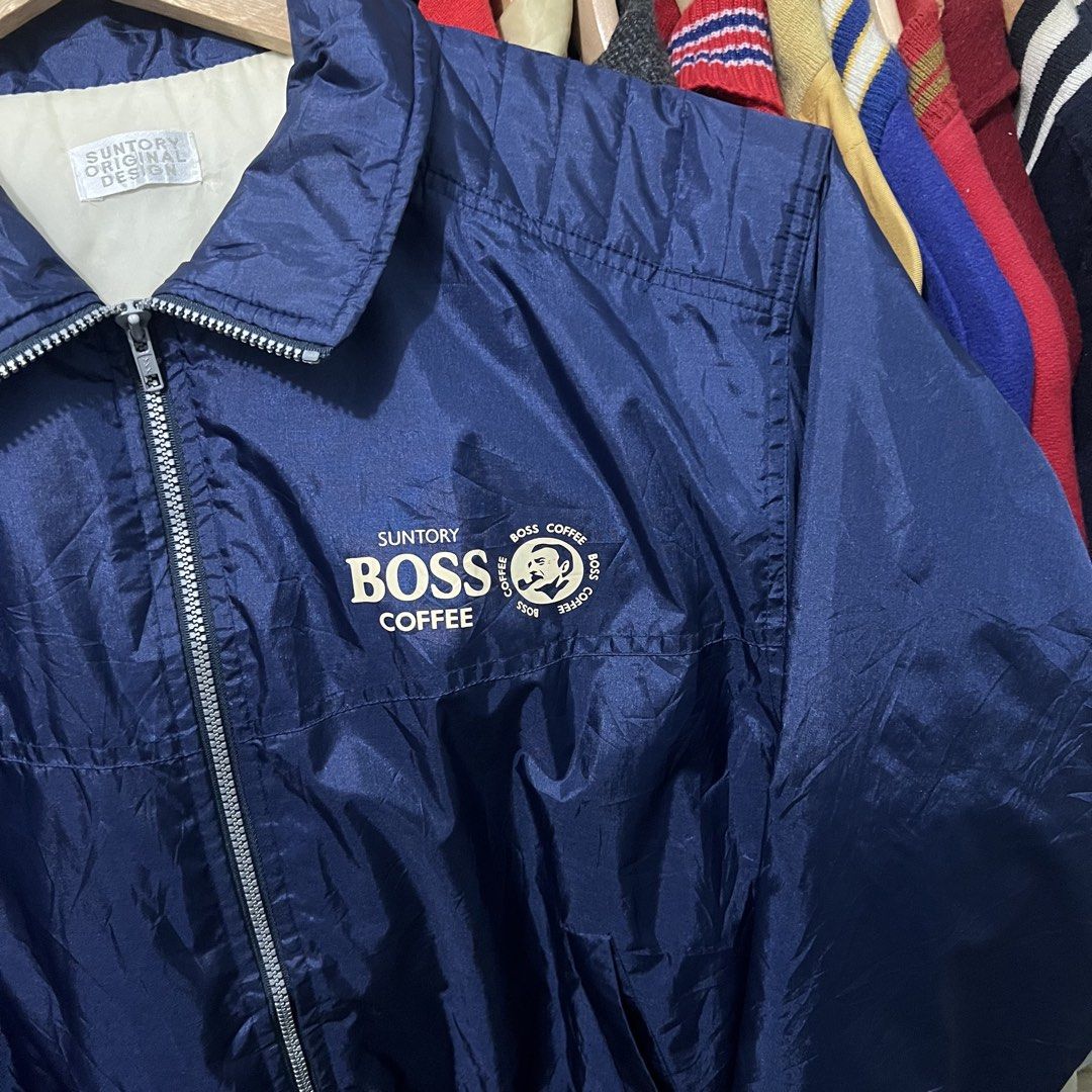 Suntory boss bomber jacket (Category: Coats, Jackets and Outerwear) located in Baguio. Submitted by itsvintageclothing (Listing ID 1468159319, Image 2). Description: Length 26 Pit to pit 25.