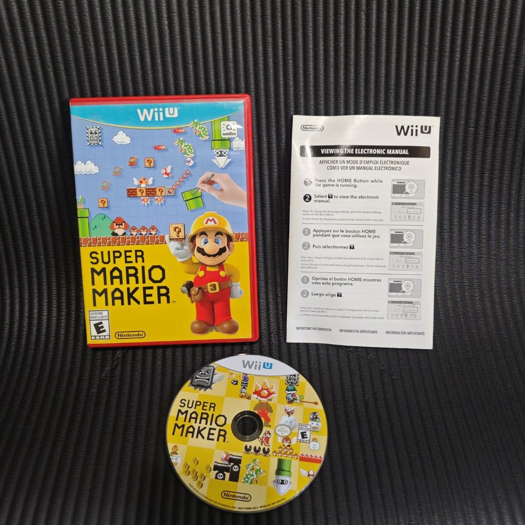 Super Mario Maker Wii U Game (US) (Category: Nintendo) located in Quezon City. Submitted by shopme_gadget30 (Listing ID 1468098281, Image 1). Description: kindly read the details first for sale fixed price good condition tested and working with Case and disc game disc (no scratches to minimal scratches) with manual compatible to Nintendo Wii U USA Region qc area meet up: sm north shipping fee must shoulder by the buyer via lalamove or grab paymen