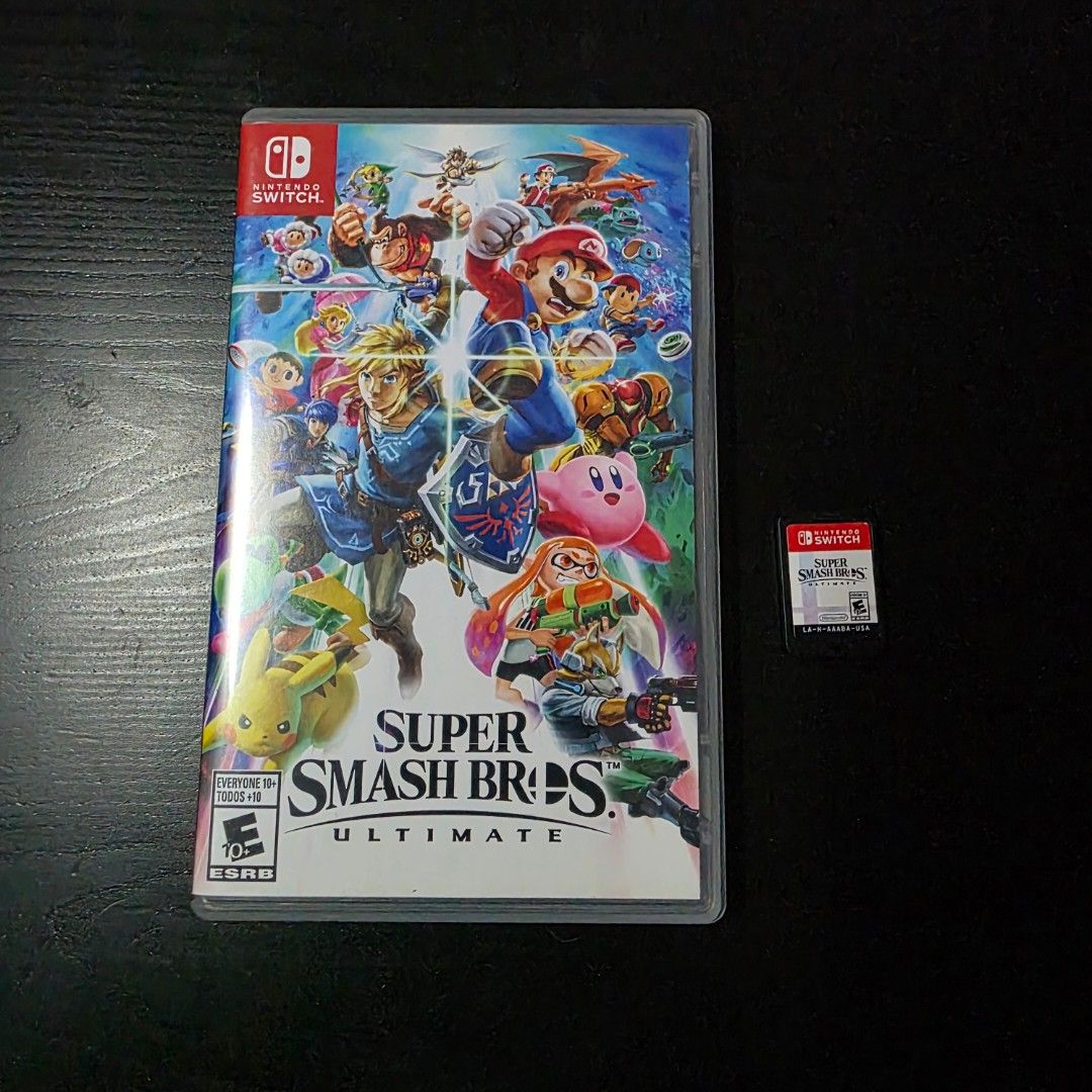 Super Smash Bros Ultimate Nintendo Switch Game (Category: Nintendo) located in Makati City. Submitted by abehl (Listing ID 1468115226, Image 1). Description: - Game: Super Smash Bros Ultimate for Nintendo Switch - Condition: Fully tested, works great, and ready to play - Inclusion: Original clear plastic case with front cover artwork - Features: Cartridge snaps securely into the case storage slot - Perfect for: Multiplayer sessions, parties, and 
