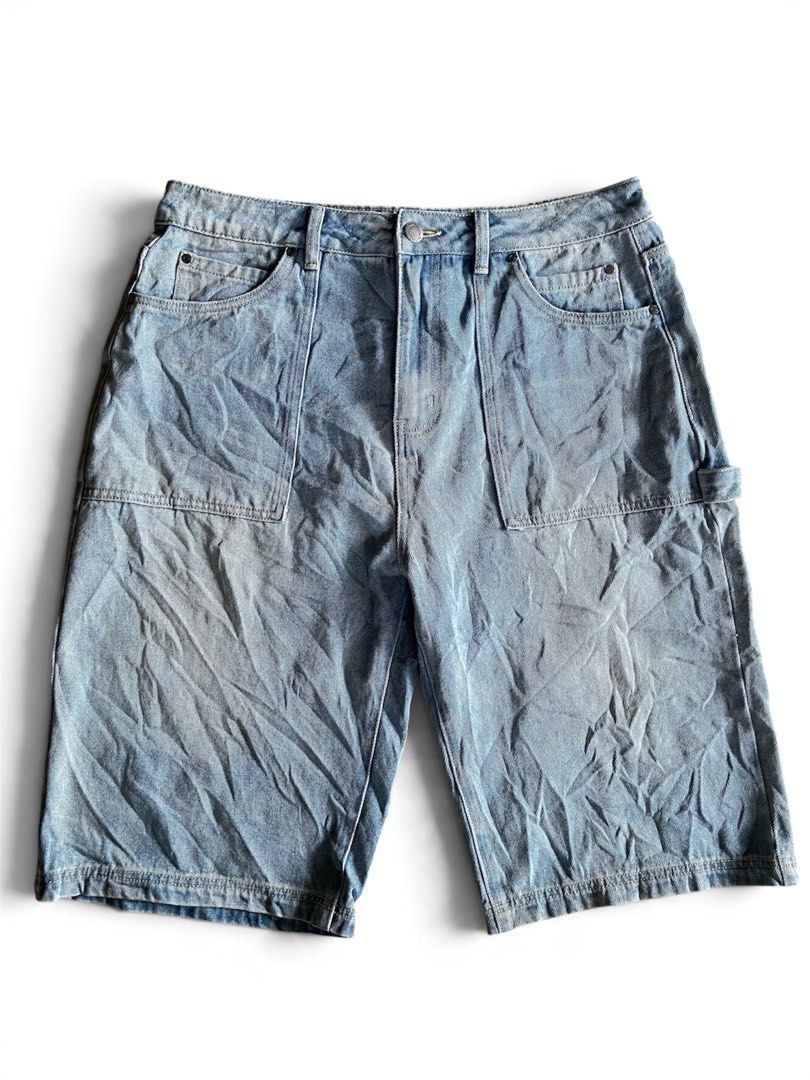 SUPPLY & DEMAND NYC CARPENTER LONG DENIM SHORT (Category: Shorts) located in Davao. Submitted by re.worn082 (Listing ID 1468139253, Image 1). Description: •LARGE WAIST34 LENGHT24 •EXCELLENT CONDITION 🏷️550 ADD SHIP 📩DM .