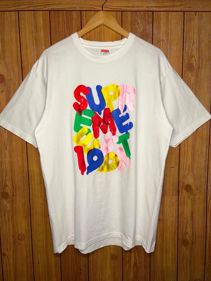 Supreme Balloons Tee (Category: Tshirts & Polo Shirts ) located in Manila. Submitted by zerowastethriftco. (Listing ID 1468234932, Image 1). Description: -As New Condition -White na white pa crispy condition -Heavy Cloth -L31xW23 -No Issue -Authentic 💯.