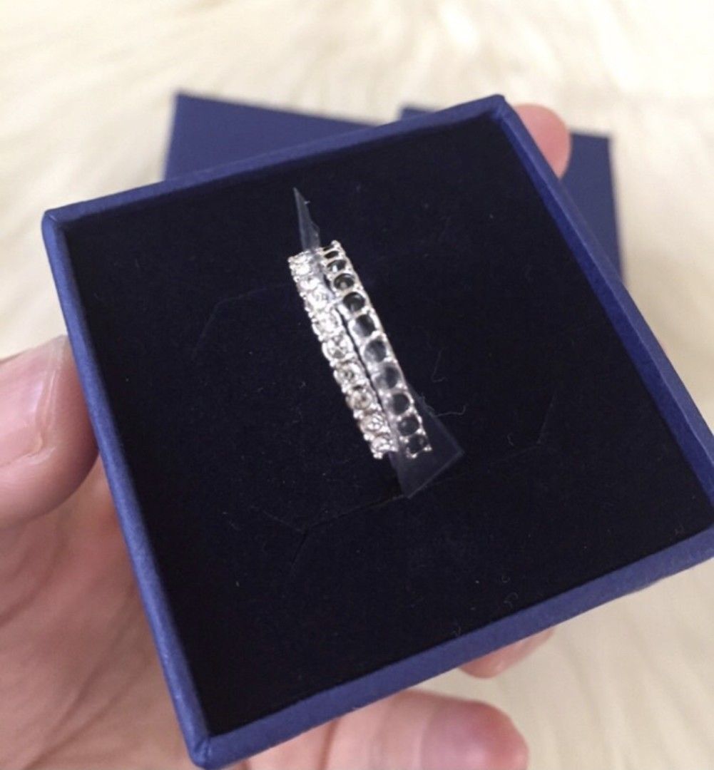 Swarovski 2pcs half eternity Ring Set (Category: Rings) located in Iloilo. Submitted by mgu.shoppe_ph (Listing ID 1468282359, Image 2). Description: Swarovski 2 pcs half eternity set Brandnew Size US7.