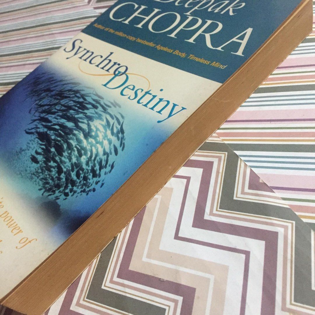 Synchro Destiny by Deepak Chopra (Category: Storybooks) located in Pasig City. Submitted by sell.phi (Listing ID 1468137248, Image 2). Description: Synchro Destiny Deepak Chopra Preloved trade paperback with minor signs of wear on the covers tanned inside covers, pages, and edges .