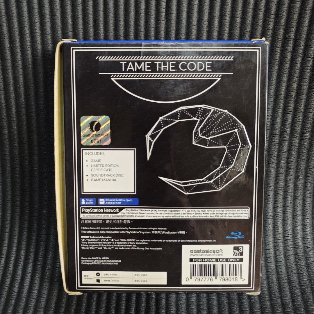 Tachyon Project Limited Edition PS4 Game ( 0761/2000) (Category: PlayStation) located in Quezon City. Submitted by shopme_gadget30 (Listing ID 1468132934, Image 2). Description: kindly read the details first for sale fixed price mint condition tested and working with Case and disc game with limited edition certificate (0761/2000) with soundtrack disc (Sealed) with Game manual compatible to ps4 /ps5 console R3 Region Good for Collection qc area me