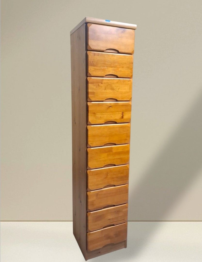 Tall Slim Drawer (Category: Shelves, Cabinets & Racks) located in Quezon City. Submitted by dannikkishoppe2 (Listing ID 1468276012, Image 1). Description: Tall Slim Drawer ‼️₱7800‼️ *solid wood drawers, plywood back *in good condition Please manage your expectations as there might be minimal flaws. Color may vary due to lighting, it may appear darker or lighter in person. Check photos first before buying. Please refrain from purchasing if you are