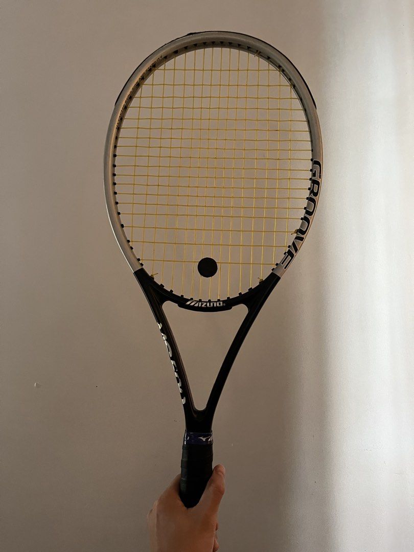 Tennis Racket (Category: Racket and Ball Sports) located in Manila. Submitted by bjaureus (Listing ID 1468064877, Image 2). Description: Mizuno MS500 GROOVE Buffee Sytem Head size: 100sq in String Pattern: 16x18 Frame weight: 313g New grip and string NEGOTIABLE.