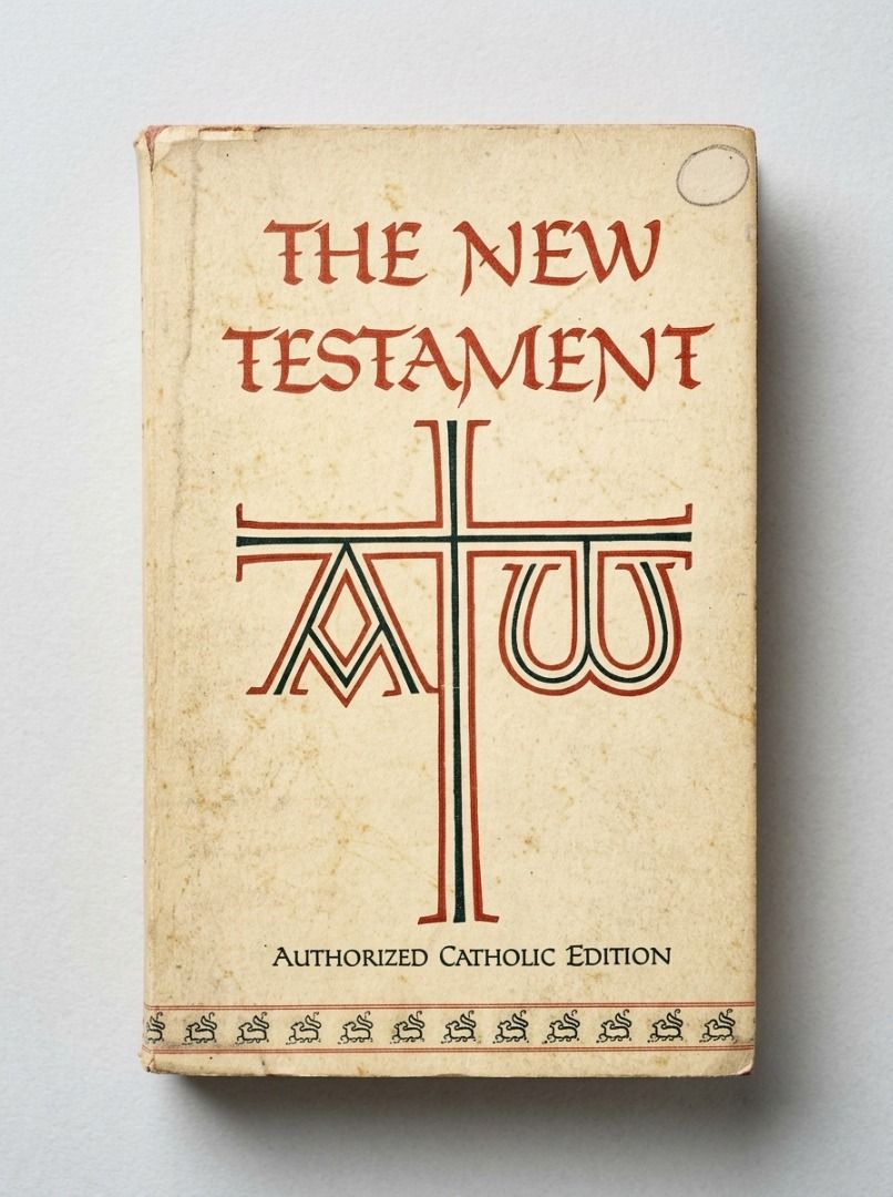 THE NEW TESTAMENT: AUTHORIZED CATHOLIC EDITION (Category: Religion Books) located in Makati City. Submitted by furrowpublishinghouse (Listing ID 1468124049, Image 1). Description: - This vintage volume is The New Testament: Authorized Catholic Edition, published in 1953 by the Catechetical Guild Educational Society (often co-printed with Guild Press / Western Publishing). Book Details • Translation: This edition features the Confraternity of Chri