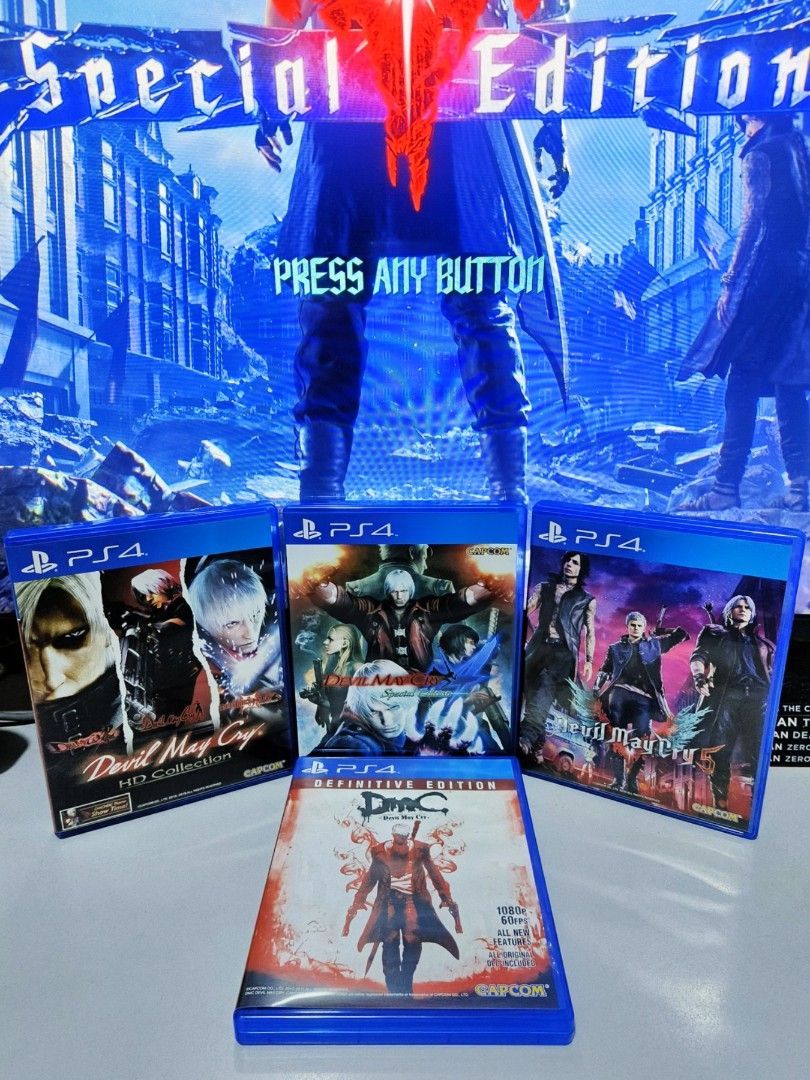 THE ULTIMATE DEVIL MAY CRY PS4 COMPLETE COLLECTION (Category: PlayStation) located in Cavite. Submitted by munting_aklatan_ph (Listing ID 1468065427, Image 1). Description: Looking for the ultimate hack-and-slash marathon? Get the entire legendary Devil May Cry saga in one go! Experience the complete story of Dante, Nero, and Vergil from the absolute beginning to the explosive climax. All games are in PRISTINE, COLLECTOR-GRADE CONDITION. • Discs: