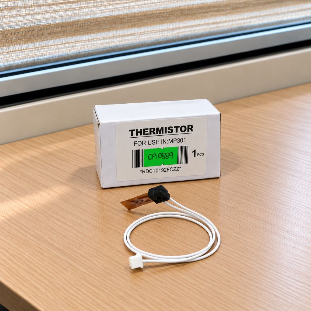 Thermistor for Ricoh Aficio MP301 (Category: Cables & Adaptors) located in Quezon City. Submitted by copieronlineinc (Listing ID 1468246520, Image 3). Description: 🌡️ THERMISTOR FOR RICOH MP301 Having fuser temperature issues? Replace a faulty thermistor with this replacement sensor for compatible Ricoh copiers. 📌 Product Details: • Product: Fuser Thermistor / Temperature Sensor • Compatible Model: Ricoh Aficio MP 301 • Quantity: 1 pc / box • C