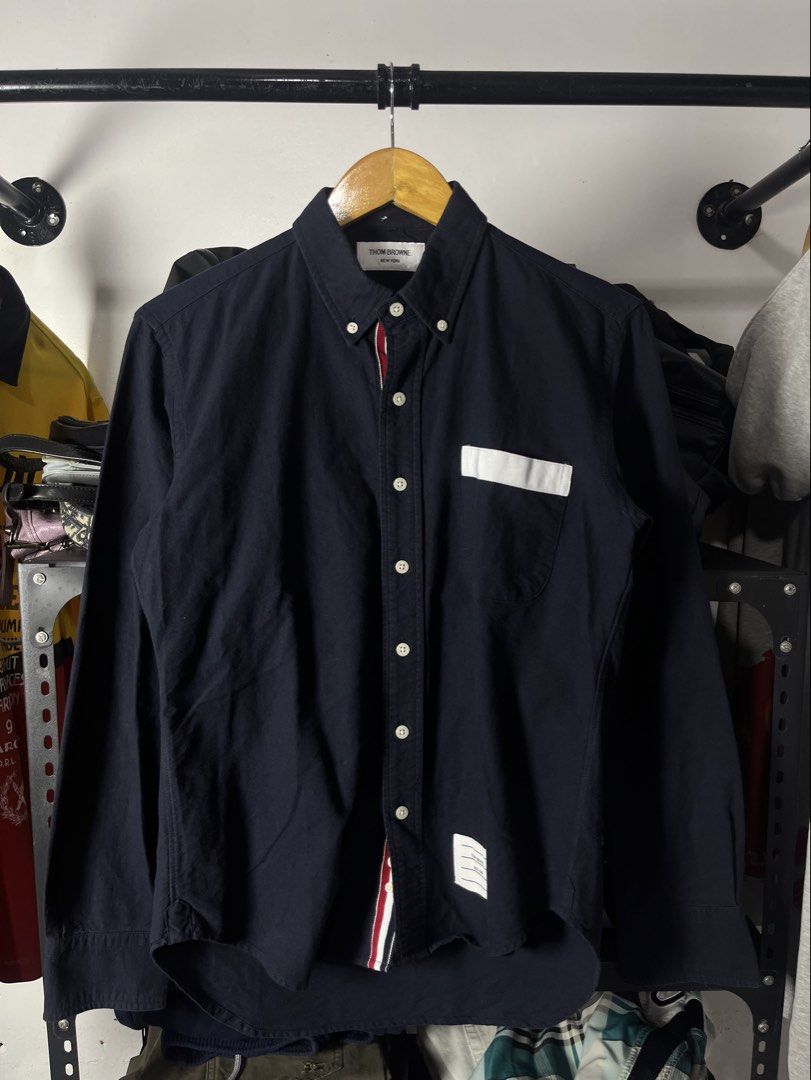 THOM BROWNE BUTTON UP POLO SHIRT AUTHENTIC (Category: Tshirts & Polo Shirts ) located in Mabalacat. Submitted by bizzybones (Listing ID 1468083364, Image 1). Description: “26-27Length “20Width Authentic/Legit No issue Excellent condition Mop gcash courier jnt.