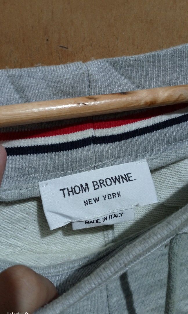 Thom Browne sweat short (Category: Shorts) located in Batangas. Submitted by lelethrift.com (Listing ID 1468178086, Image 3). Description: Thom Browne Sweat short size: 30-32 Complete tags Excellent condition no issue ready to wear na.