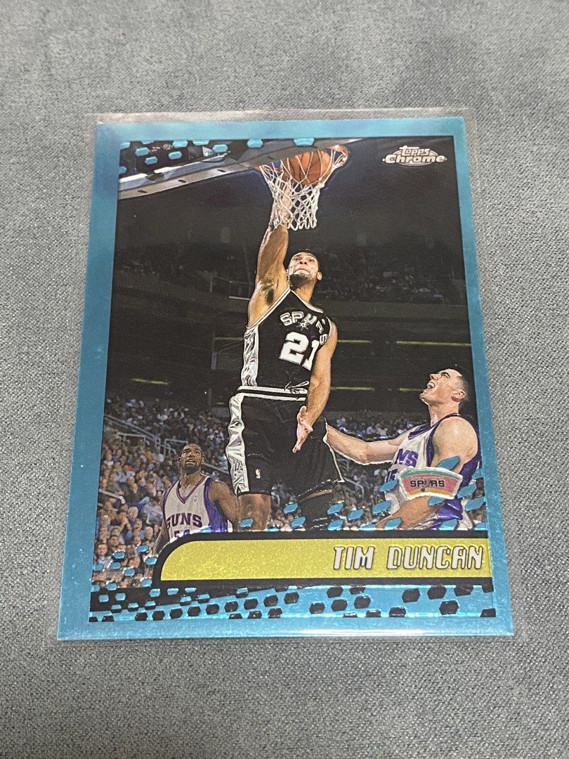 Tim Duncan Topps Chrome [Blue Border] #30 (Category: Raw Singles) located in Batangas. Submitted by hobbysyo (Listing ID 1468220494, Image 1). Description: Mop Gcash or Bpi Addl sf.
