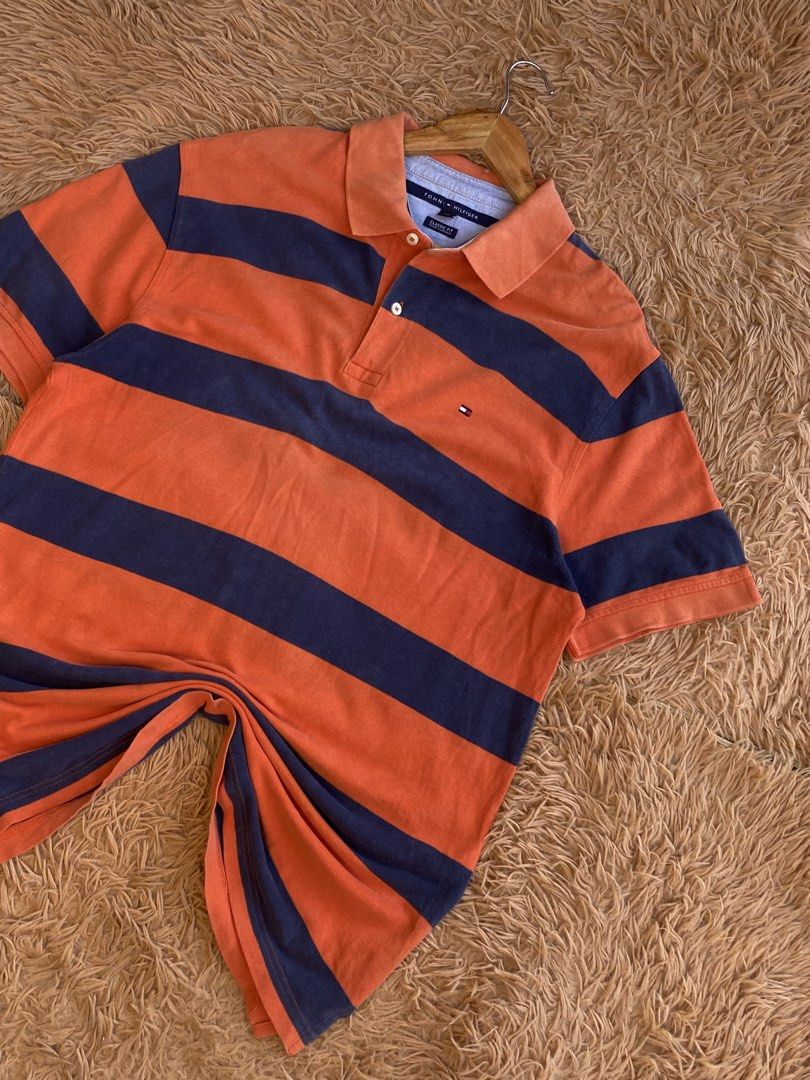 Tommy hilfiger stripes polo (Category: Formal Shirts) located in Mangaldan. Submitted by raversantos (Listing ID 1468246382, Image 3). Description: W-22 L-30 No issue Color rate 9/10 Excellent condition .